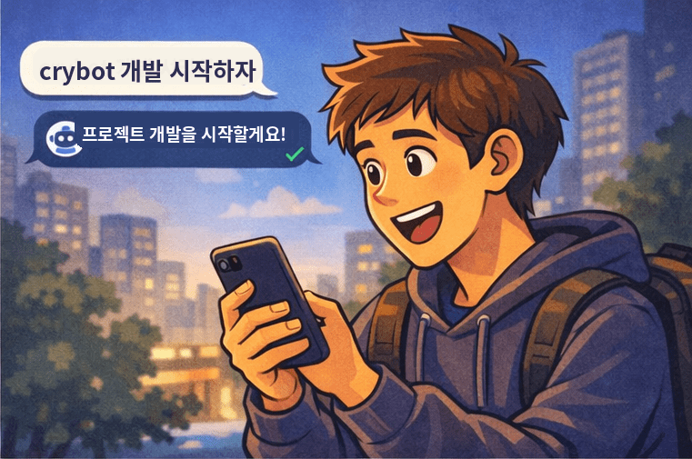 자연어 메시지 한 줄로 원격 개발 워크스페이스를 시작하는 흐름 개념도