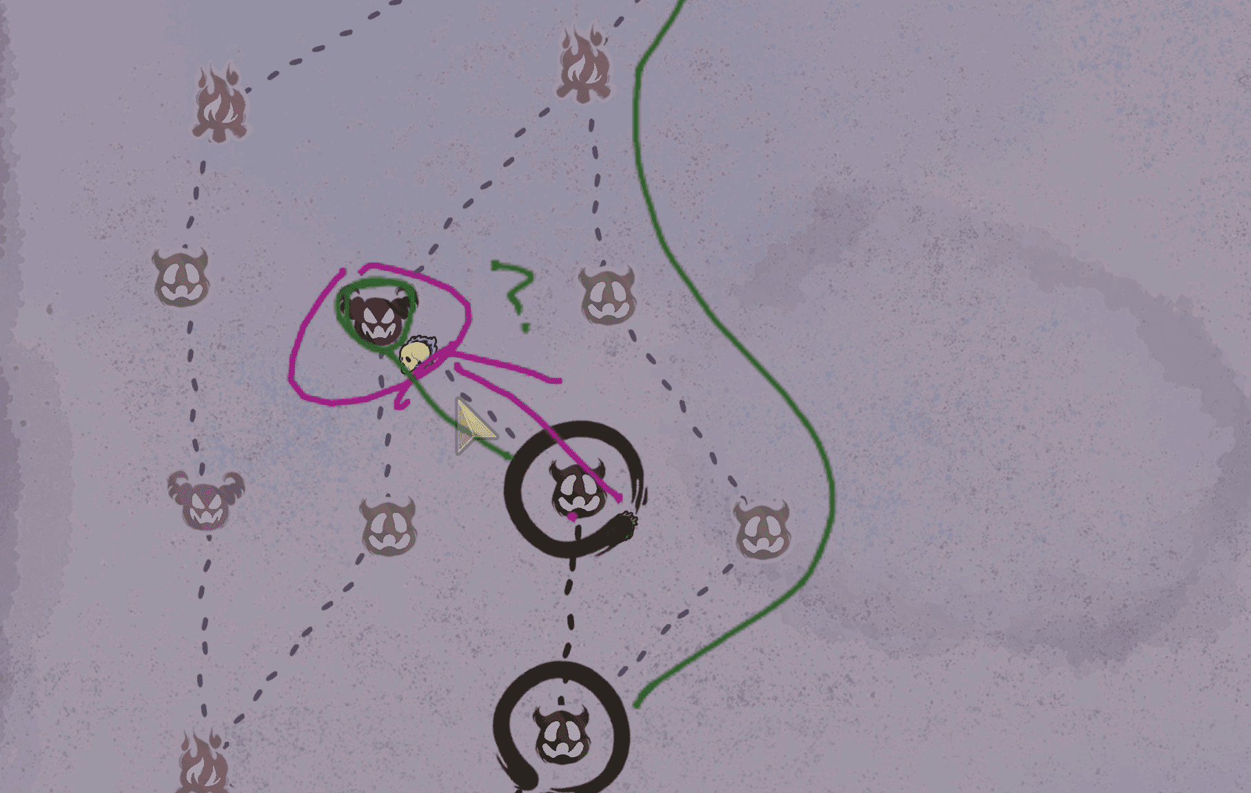 맵 위에 그림을 그리며 소통하는 재미도 멀티 플레이의 쏠쏠한 요소 중 하나